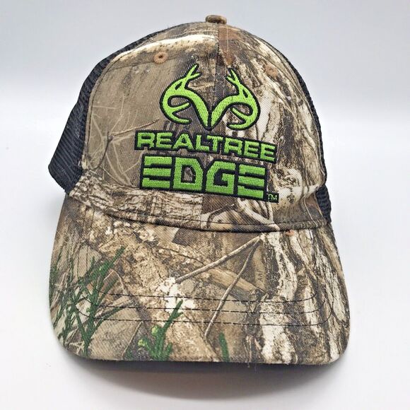 Realtree Edge Camo Baseball Cap Snapback Mesh Trucker Hunting Fishing Dad Hat - Picture 1 of 6